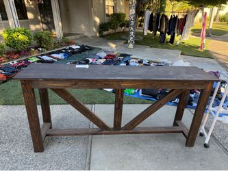 Wood sofa table