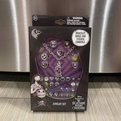 Nightmare Before Christmas jewelry set - necklace, rings, bracelet