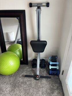 Sunny Health & Fitness Compact jAdjustable Rowing Machine with 12 Levels of Resistance