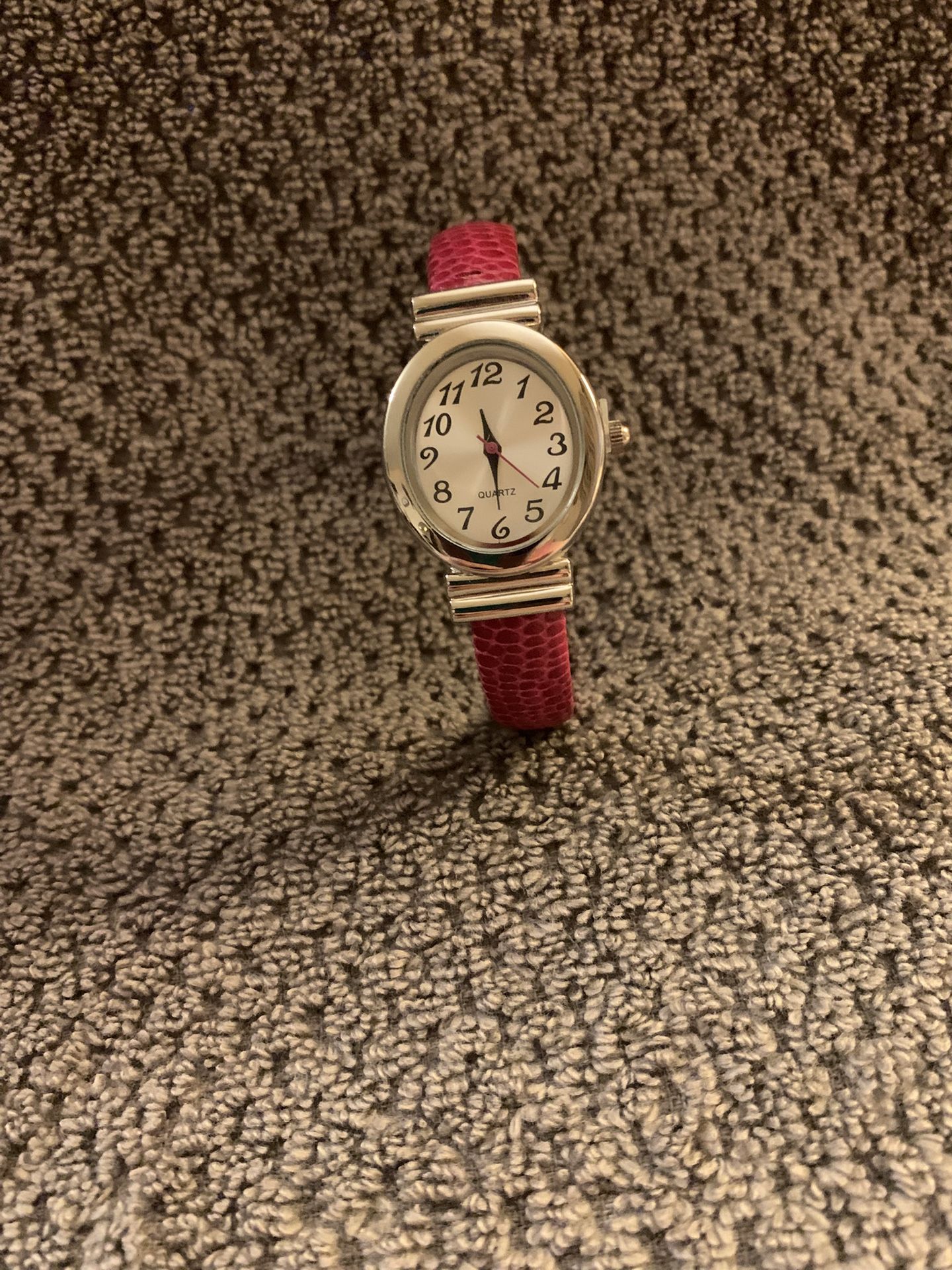 Cuff Watch W/ Pink Band