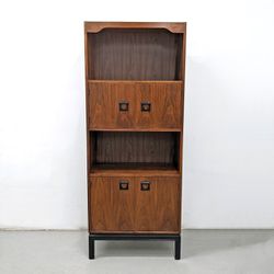 Mid Century  Walnut Wall Unit Shelving Unit Bookcase