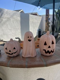 Terracotta Target Pumpkin And Ghost