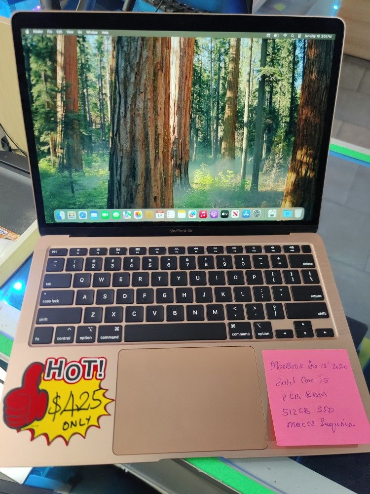 MacBook Pro 2020 13" Rose Gold Retina TouchID Intel Core i5, 8GB Ram 500GB SSD, macOS Sequoia. $99 worth Microsoft Office Package installed. Comes wi