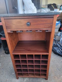 Rialto Cherrywood wine cabinet with glass holders