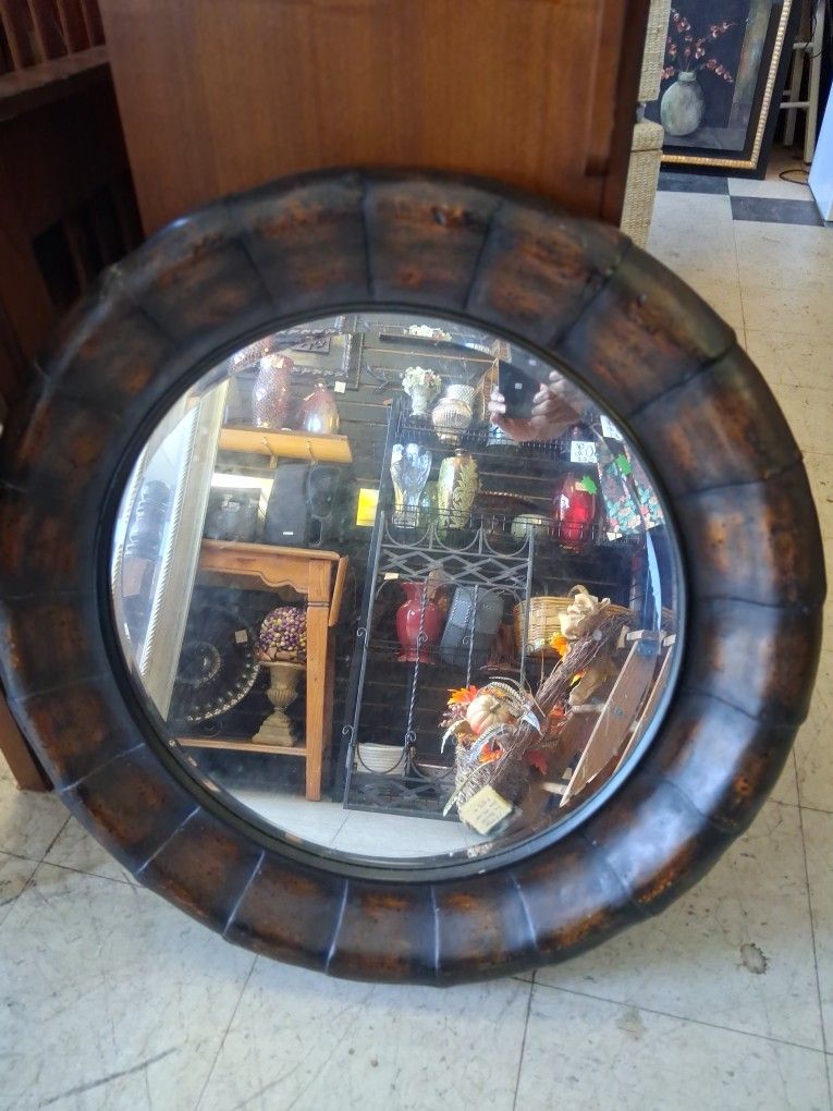 2ftx2ft Two Tone Brown/black Frame Mirror