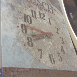 Old Busch Tin Clock