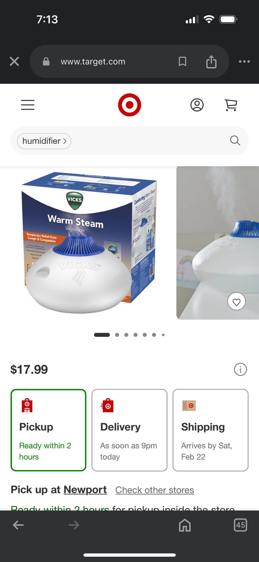 Vicks Warm Steam Vaporizer