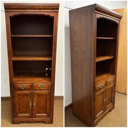 Bassett Bookcase with Bottom Cabinet. Bookshelf with Storage. Wall Unit Shelves. Free to ask, I reply. 