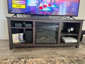 TV Stand with Electric Fireplace Insert