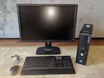 $149 Complete Dell Desktop 24" Flatscreen C2D Win10 Off13