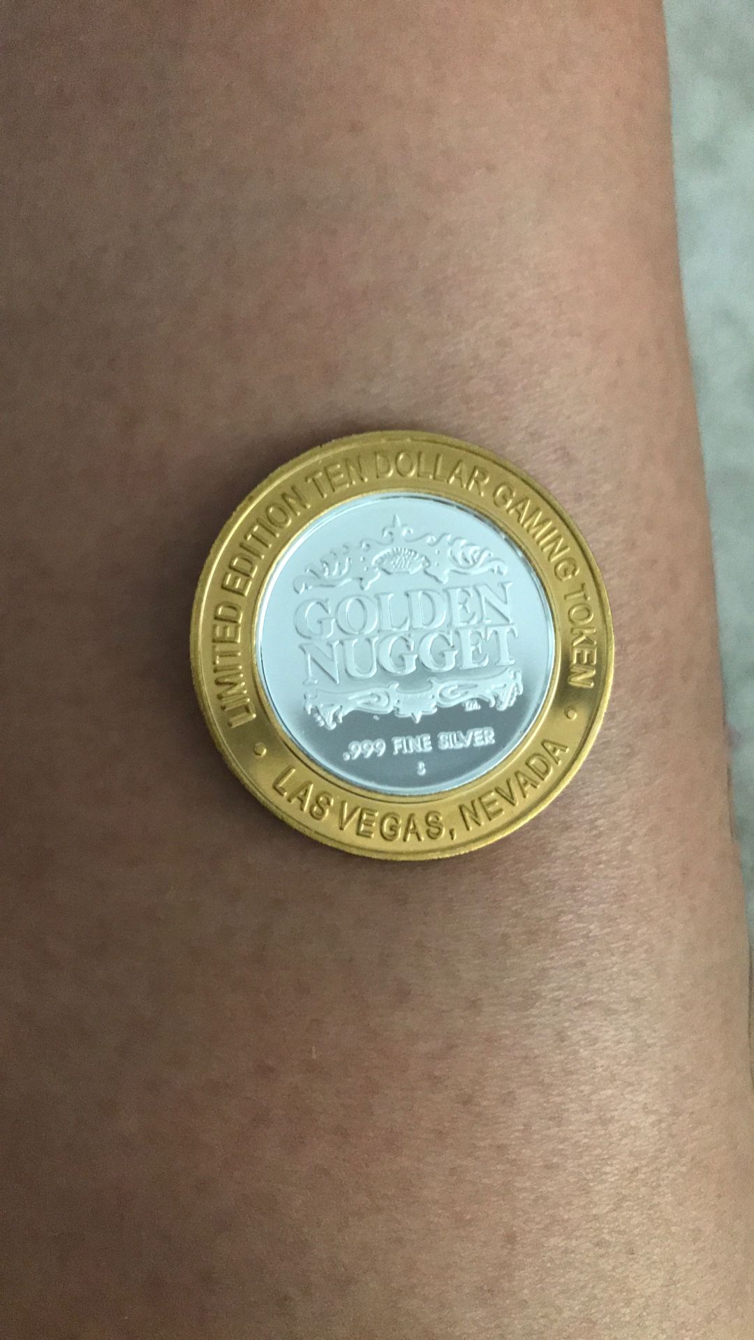 Limited Edition Ten Dollar Gaming Token .999 Fine Silver