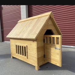Solid Wooden Dog House 49”D, 40”w, 46” H 