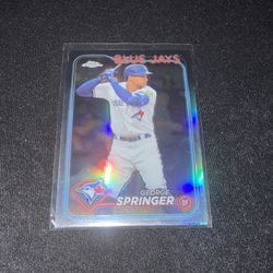Topps Chrome X-fractor George Springer Toronto Blue Jays Baseball card