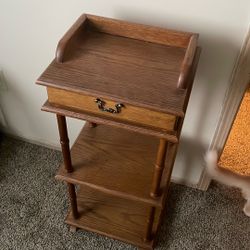 Nightstand Shelf With Drawer 