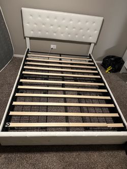IKEA Queen Bed Frame with Headboard & 4 Storage Drawers – Excellent Condition