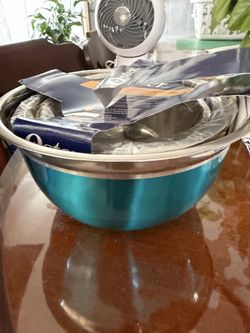 Oster Rosamond stainless steel mixing bowl set (3)