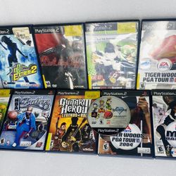 Lot Of 10 PlayStation 2 Video Games, Guitar Hero, Devil May Cry