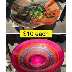 Colorful Forest Bowl in Copper from Ceramiche Lega, table decor / Plato centro de mesa decoración