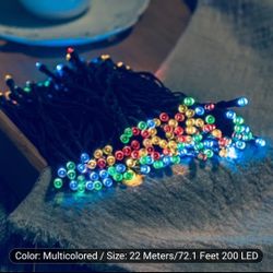 72.1ft 200LED Multicolor Solar Outdoors Fairy Lights + Remote control. 8 Modes.