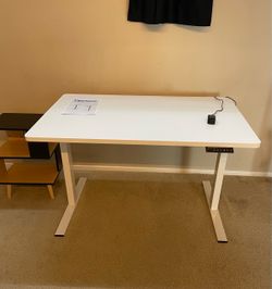 FlexiSpot Standing Desk (E2) with White Laminate