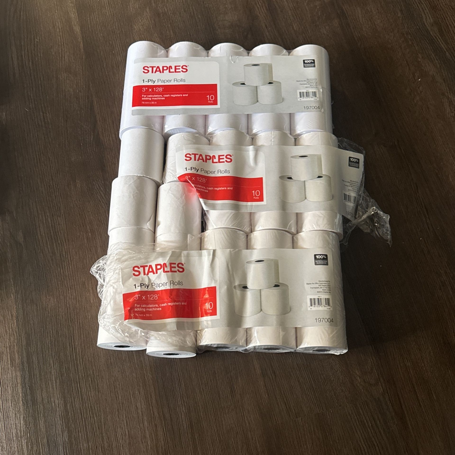 Staples 1ply Bond Paper Rolls