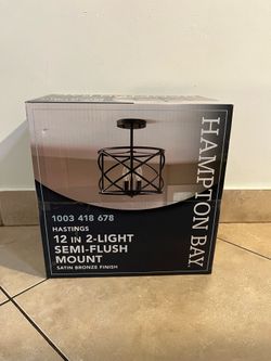 Hampton bay 12 inch 2 light fixture