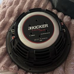 Kicker compRT subwoofer and UTV stereo sub box pair