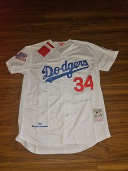 Dodgers Mens Valenzuela White or blue Jerseys $50ea Firm S M L Xl 2x 3x