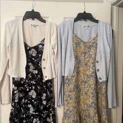 2 Sundresses with Sweaters 