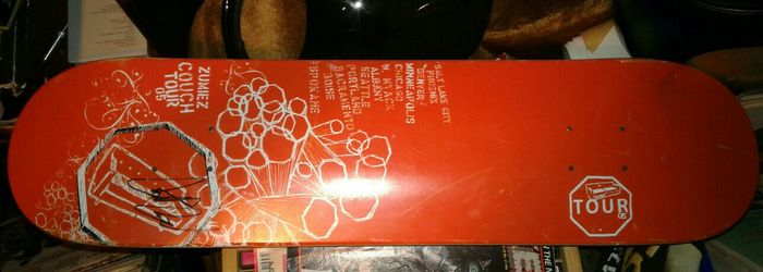 2005 zoomiez skate tour skateboard deck signed