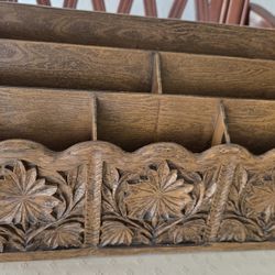 Vintage Lerner Wood Look Desk Organizer: Boho Office Caddy: Vintage 1970s 