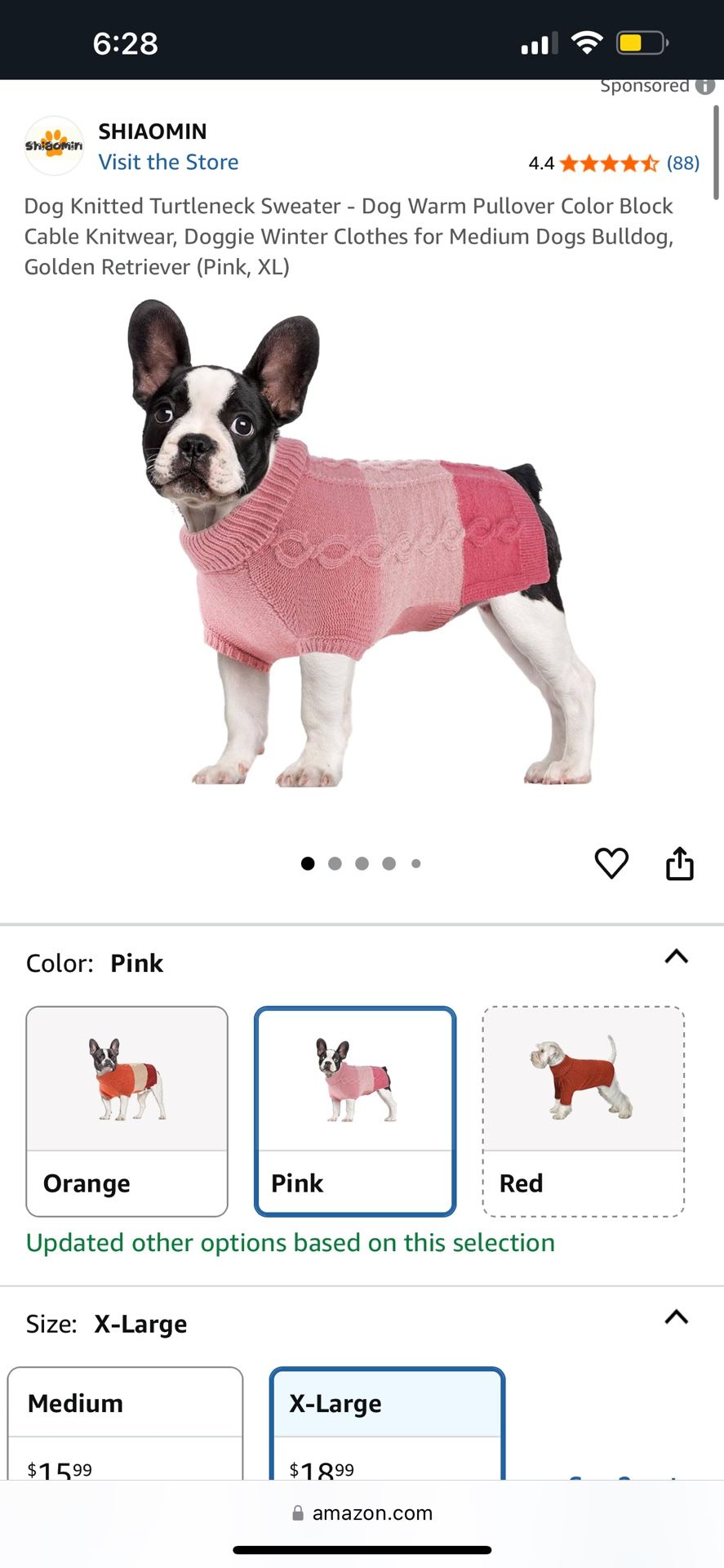 Dog Knitted Turtleneck Sweater