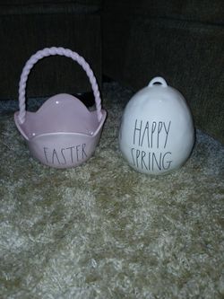 Rae Dunn Easter Basket And Large Egg