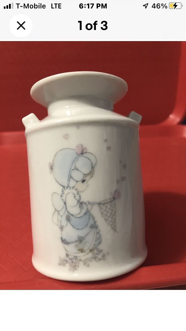 Precious Moments Milk Can 1990   No Box