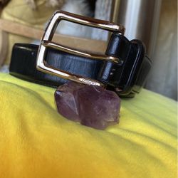 Coach Belts Black Leather Adults Mens