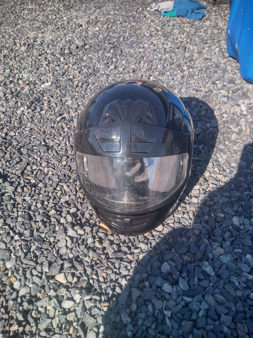 Black Motorcycle Helmet