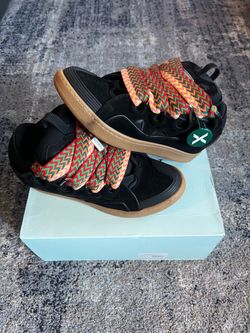 Black Lanvin Leather Curb-  size 11