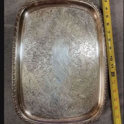 CA. SILVERPLATE SERVING TRAY. VINTAGE