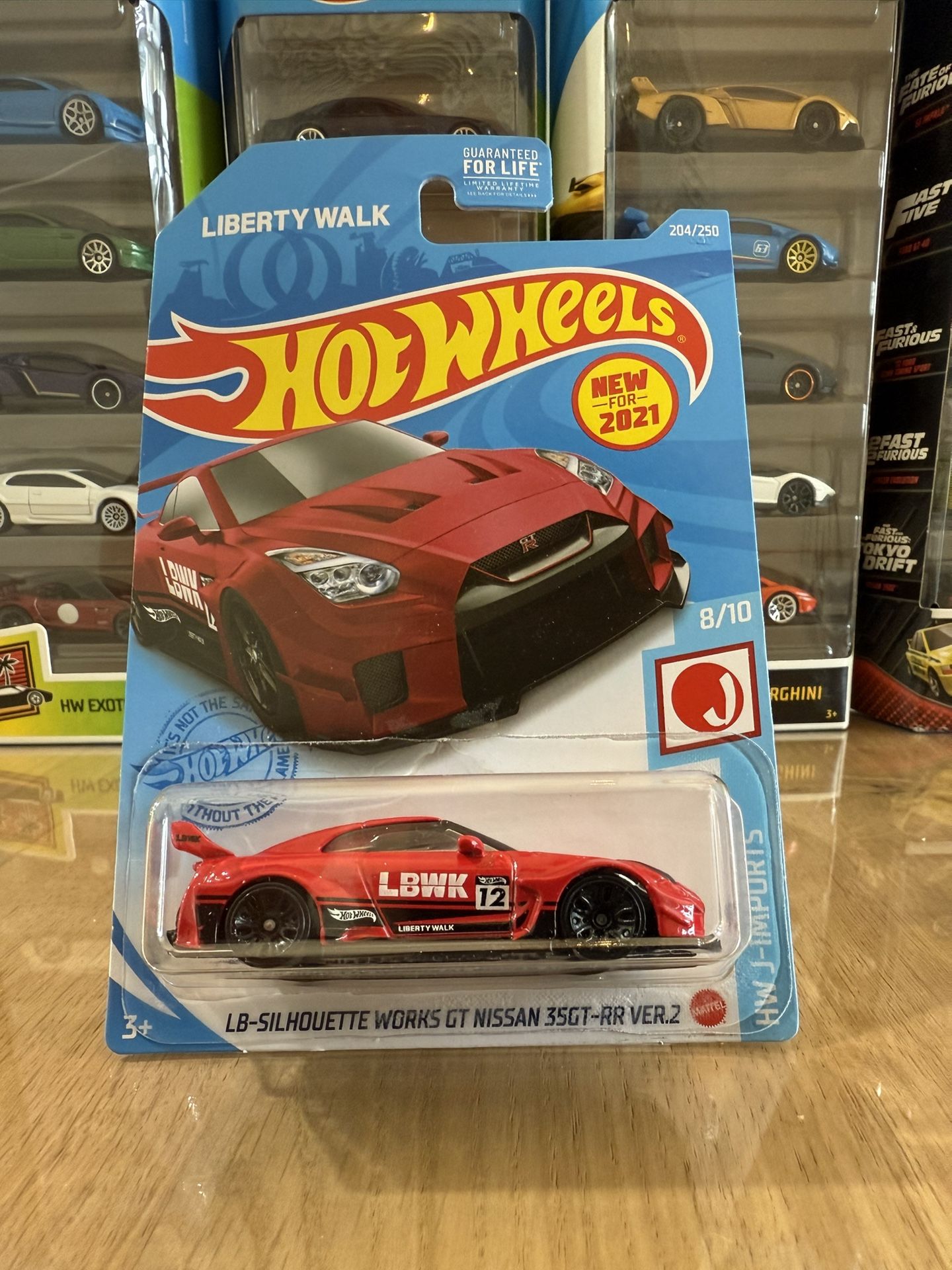 🇯🇵 HOT WHEELS 2020 - Red LBWK LIBERTY WALK GT-R - LB-Silhouette Works GT Nissan 35GT-RR VER.2  - HW J-Imports 8/10 - 204/250 - Die Cast Toy 🇯🇵