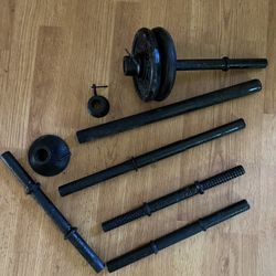 Two Weights & Dumbbell Handles 