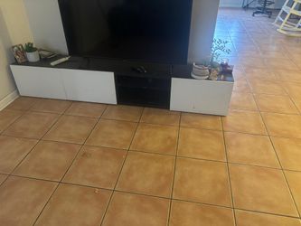 Modern TV Stand- black & white