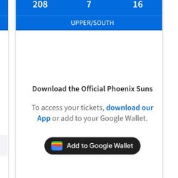 Phoenix Suns Tonight's Tickets. Plus 6$ ea Ticket For Food Or Beverages 