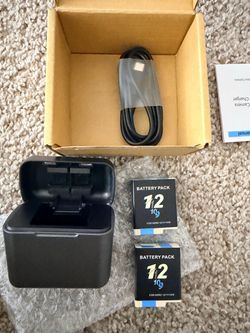 GoPro Hero 12/11/10/9 Battery Charger with 2 Batteries
