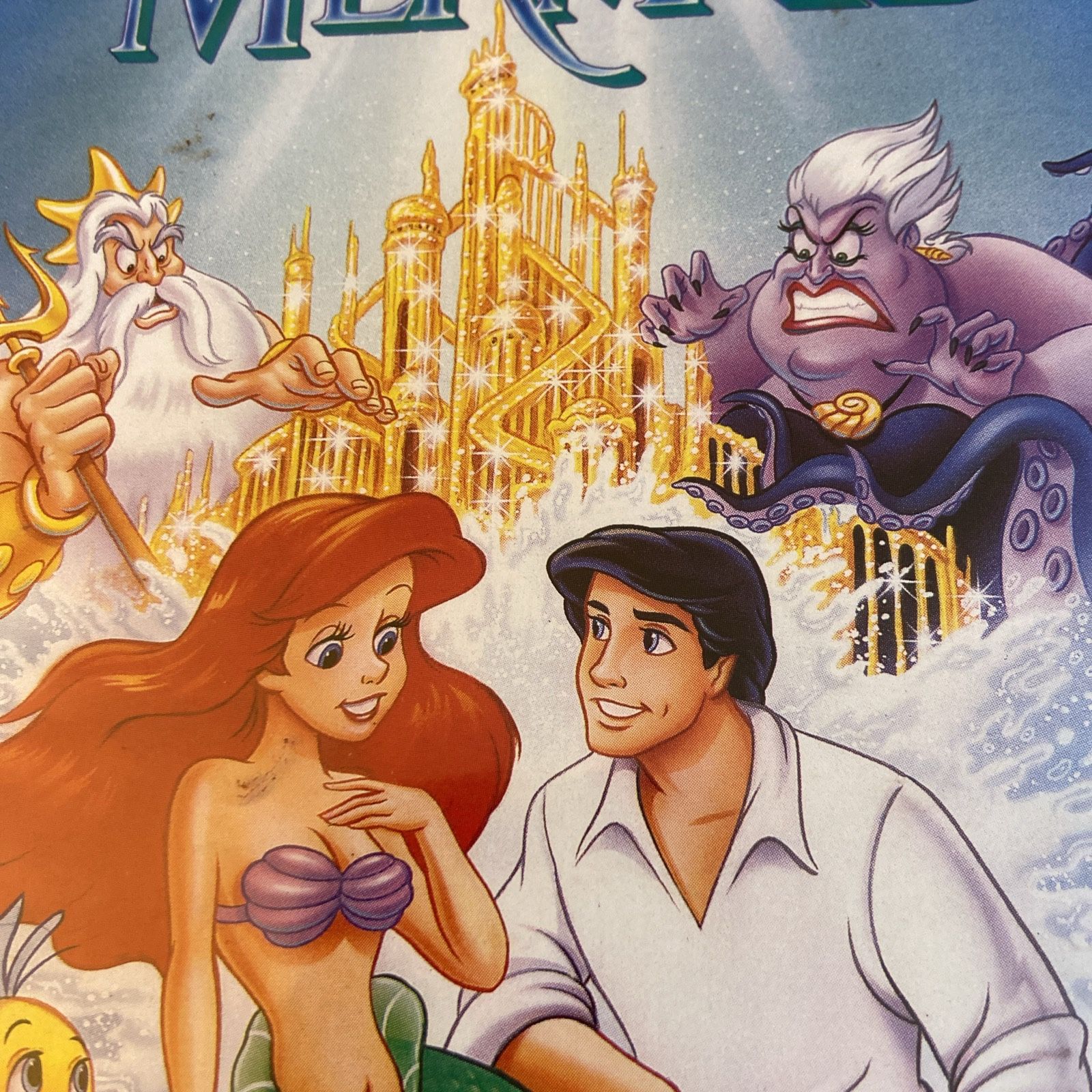 Walt Disney's The Little Mermaid 1990 VHS Black Diamond Classic Banned Cover