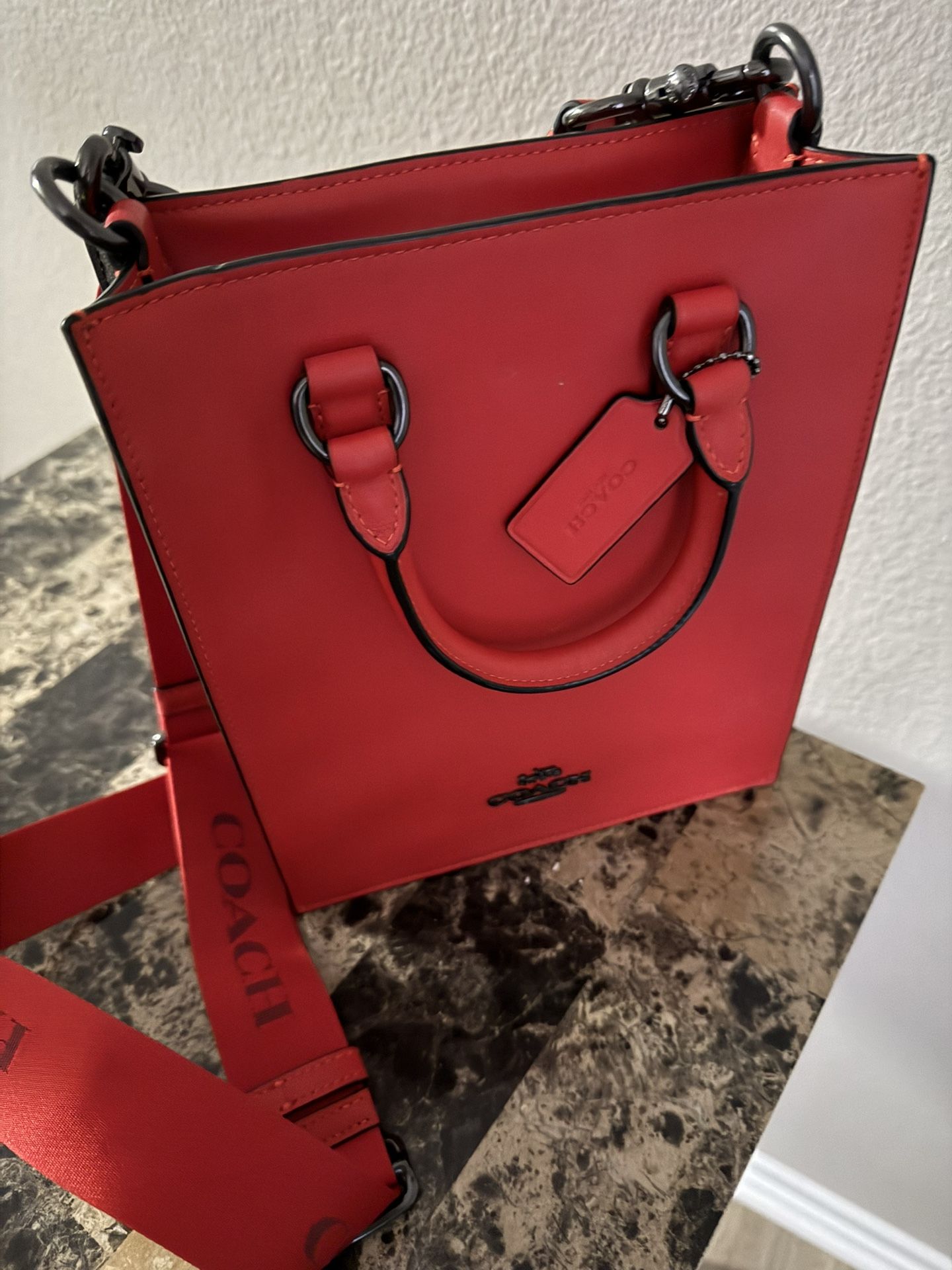 Men’s Red Coach Bag 