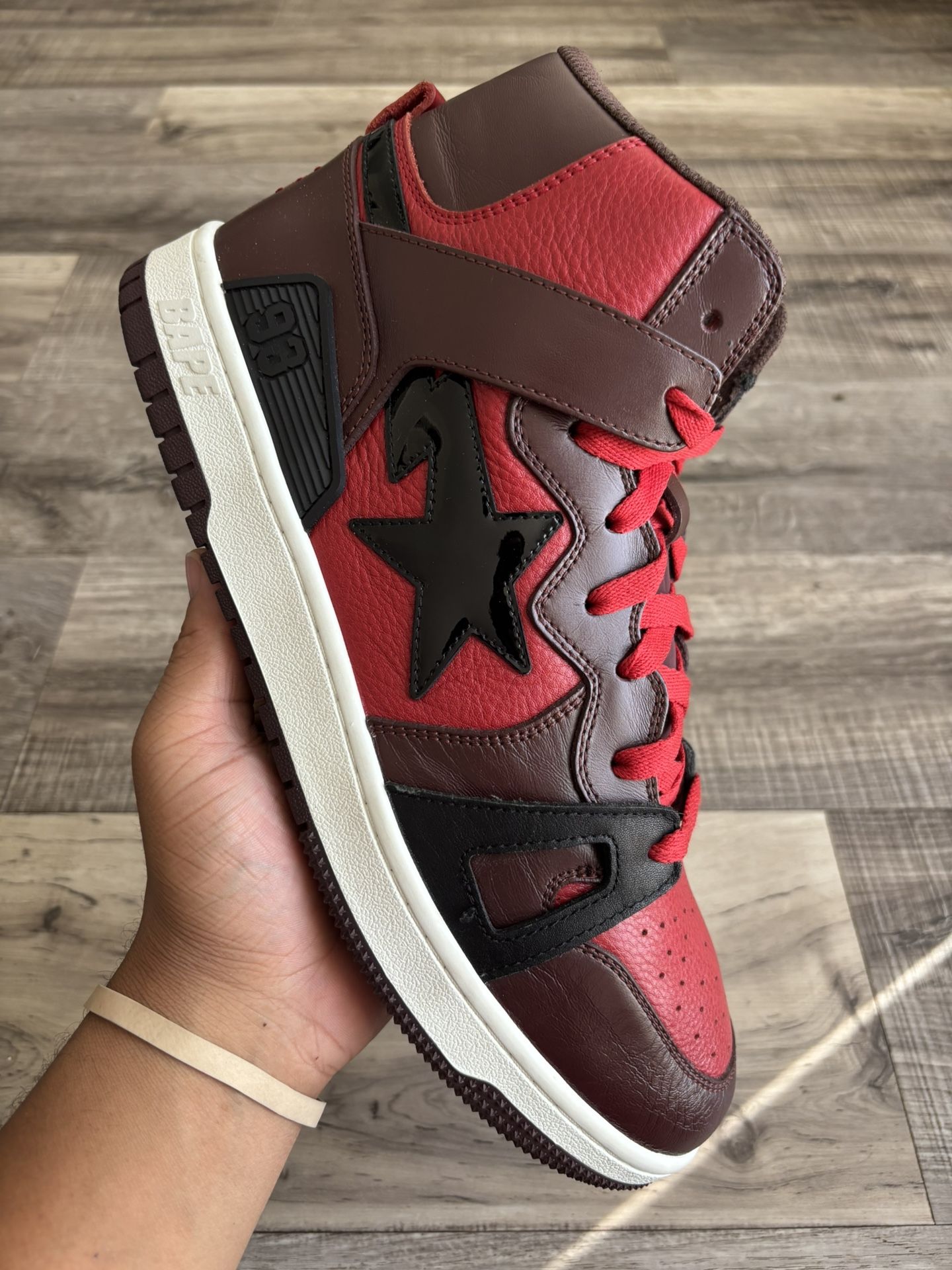 🧨 Bapesta 93 Hi “Bright Rose” Size 12 with Dust Bag