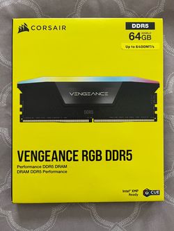 Corsair Vengeance RGB 64GB (2x32GB) DDR5 6400 MHz C42 Desktop Memory - Black