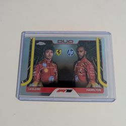 2025 Topps chrome formula 1 F1 duo Ferrari lewis Hamilton Charles Leclerc 