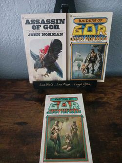 Lot of 3 Gor by John Norman Early 1970s Books 5, 6, 7 Assasins, Raiders, Capture