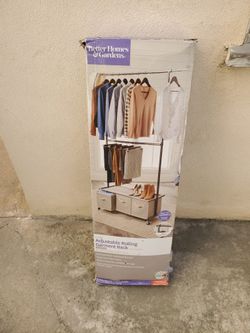 Better Homes & Garden 2 Tier Metal Rolling Garment Rack W/ 3 Drawers Closet Organizer, New, Never Used